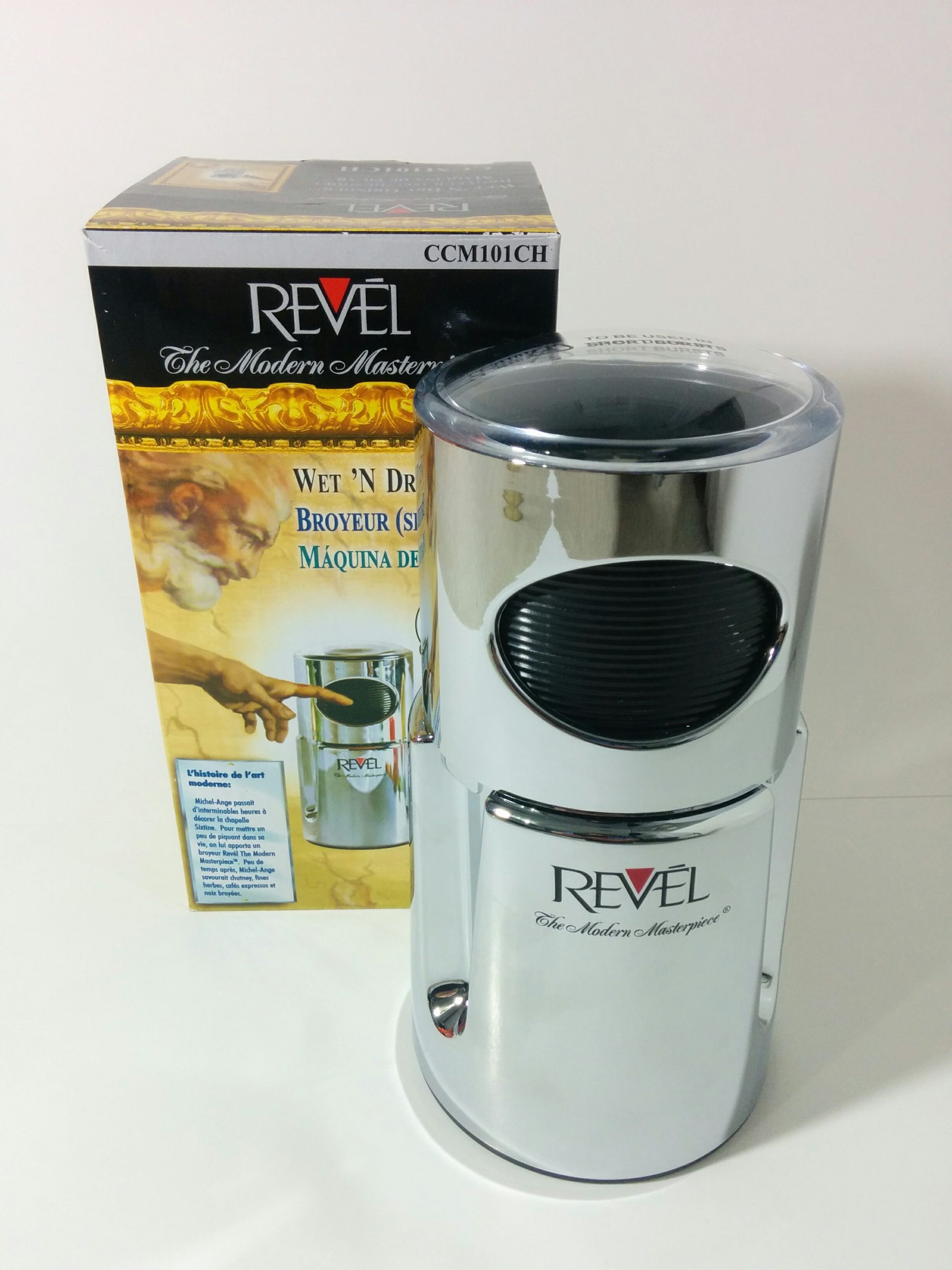 Revel CCM104CP Chrome Wet and Dry Coffee/Spice/Chutney Grinder